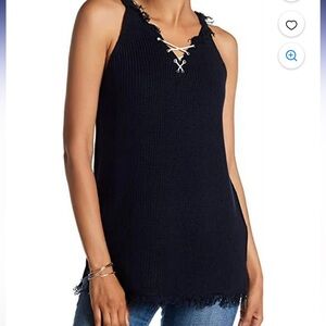 525 America Fringe Trim Oversized Pullover